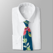 Waterverf heldere rode papavers lichte groene blad stropdas (Gebonden)