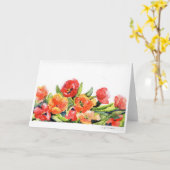 waterverf heldere tulpen kaart (Gele Bloem)