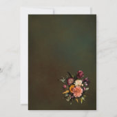 Waterverf Heldere wandtapijtbloemen gouden bruids Kaart (Achterkant)