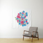 Waterverf heldere wildbloemen wandkleed (In Situ (horizontaal))