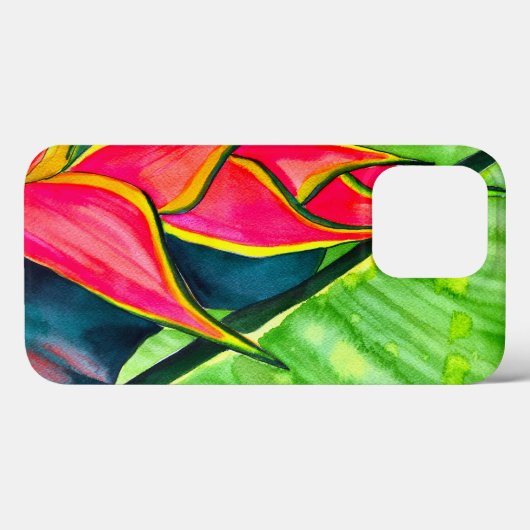 Waterverf heliconia tropische bloem Case-Mate iPhone case (Achterkant (horizontaal))