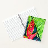 Waterverf heliconia tropische bloem notitieboek (Binnen)