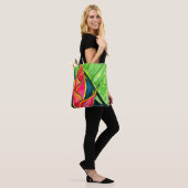 Waterverf heliconia tropische bloem tote bag (Op model)