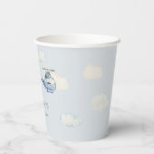 Waterverf helikopter Schattige Wolf eerste verjaar Papieren Bekers (Achterkant)