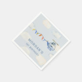 Waterverf helikopter Schattige Wolf eerste verjaar Servet (Hoek)