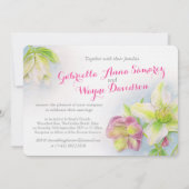 Waterverf Hellebore art bruiloft nodigt uit Kaart (Achterkant)