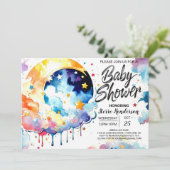 Waterverf hemelse Baby shower dromen Kaart (Staand voorkant)