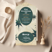  Waterverf Hemelse bruiloft All In One Uitnodiging