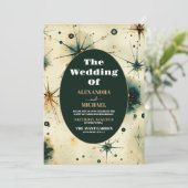 Waterverf Hemelse bruiloft Kaart (Staand voorkant)