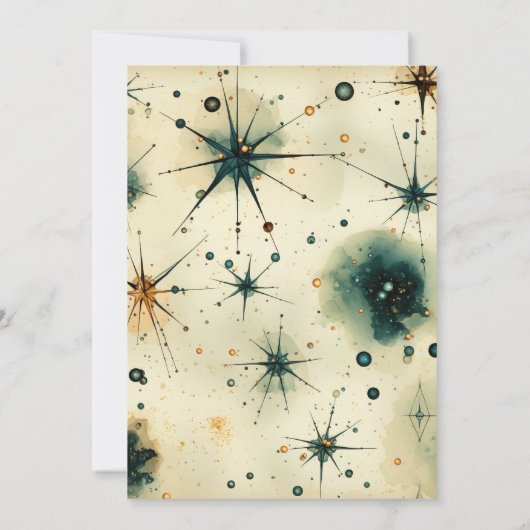 Waterverf Hemelse bruiloft Kaart (Achterkant)