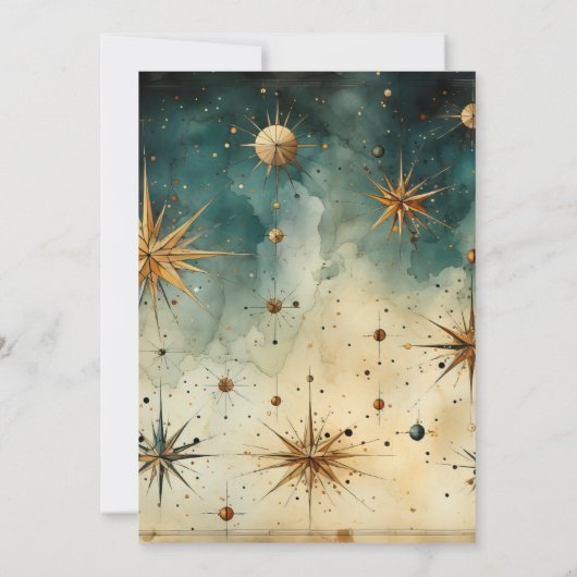 Waterverf Hemelse bruiloft Kaart (Achterkant)