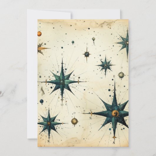  Waterverf Hemelse bruiloft Save The Date (Achterkant)