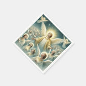 Waterverf Hemelse Gastheer van Engelen Decoupage Servet (Hoek)