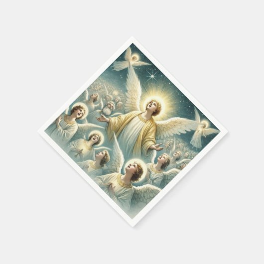 Waterverf Hemelse Gastheer van Engelen Decoupage Servet (Hoek)