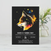 Waterverf Hemelse Wolf Cub Howl Verjaardag Kaart (Staand voorkant)