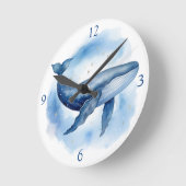 Waterverf Hemelwalvis Ronde Klok (Hoek)