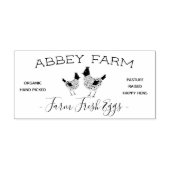 Waterverf Hen Boerderij Fresh Egg Carton Zelfinktende Stempel (Design)