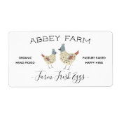 Waterverf Hen Boerderij Verse verpakking Etiket (Voorkant)