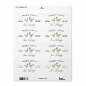 Waterverf Hen Boerderij Verse verpakking Etiket (Full Sheet)