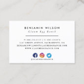 Waterverf Hen Organic Eggs Visitekaartje (Achterkant)