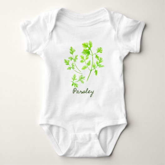Waterverf Herb Parsley Illustration Romper (Voorkant)