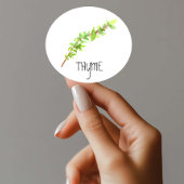 Waterverf Herb Thyme Ronde Sticker