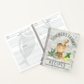 Waterverf Herb Wood Recipe Cookbook Family Name Notitieboek (Binnen)