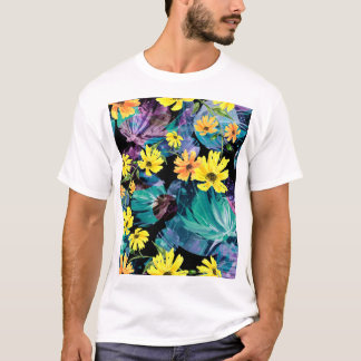 Waterverf Herbal Medley: Creatief Patroon T-shirt