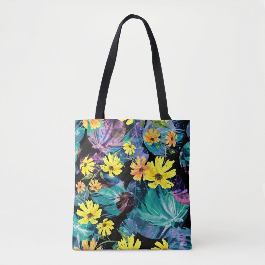 Waterverf Herbal Medley: Creatief Patroon Tote Bag (Voorkant)
