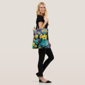 Waterverf Herbal Medley: Creatief Patroon Tote Bag (Op model)