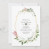 Waterverf Herbarium Geometrisch Vrijgezellenfeest Kaart (Voorkant)