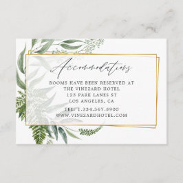 Waterverf Herbarium Geometrische bruiloft Informatiekaartje