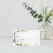 Waterverf Herbarium Geometrische bruiloft Plaatskaartje (Staand voorkant)