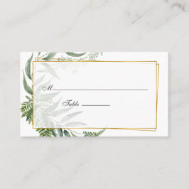 Waterverf Herbarium Geometrische bruiloft Plaatskaartje