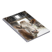 Waterverf Hereford Koe in Barn Notitieboek (Rechterzijde)