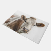 Waterverf Hereford Koe Portret Deurmat (Schuin)