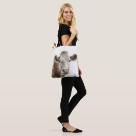 Waterverf Hereford Koe Portret Tote Bag