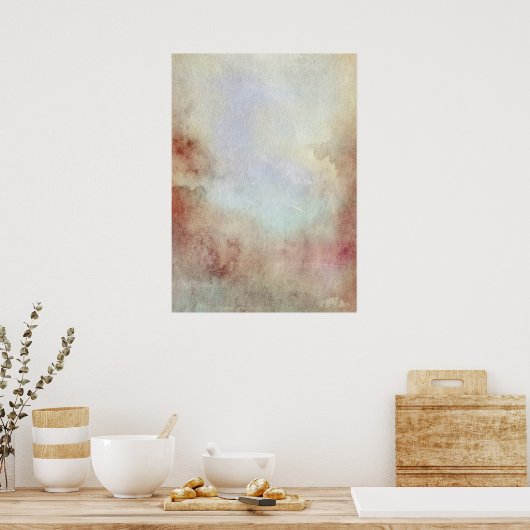 Waterverf Herfst Achtergrond Poster (Keuken)