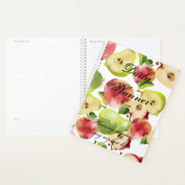 Waterverf herfst appels dagelijkse Planner / Journ