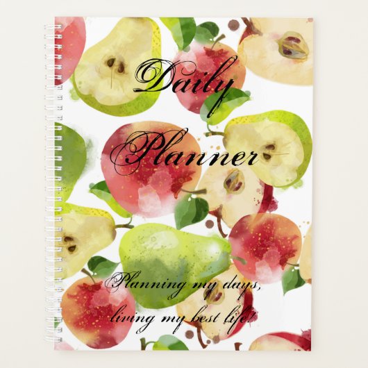 Waterverf herfst appels dagelijkse Planner / Journ (Voorkant)