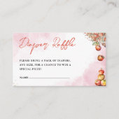 Waterverf Herfst Apple Baby shower Luier Raffle Informatiekaartje (Voorkant)