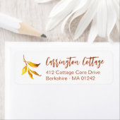 Waterverf Herfst Autumn Company. Retouradres Etiket (Insitu)