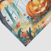 Waterverf Herfst Autumn Pumpkins Leaves Forest Tissuepapier (Detail)