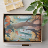 Waterverf Herfst Autumn Pumpkins Leaves Forest Tissuepapier (Geschenk)