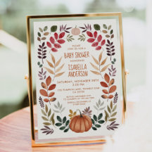 Waterverf Herfst Baby shower