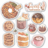 Waterverf herfst bakken Stickers (Voorkant)