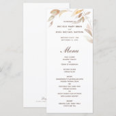 Waterverf herfst Bijtak verlaat het Wrondenmenu Menu (Voorkant / Achterkant)