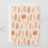 Waterverf herfst bladeren beige Herfst 50ste verja Kaart (Achterkant)