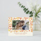 Waterverf herfst bladeren foto dank u Briefkaart (Staand voorkant)