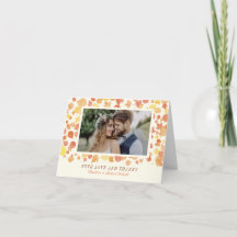 Waterverf herfst bladeren foto dank u kaart